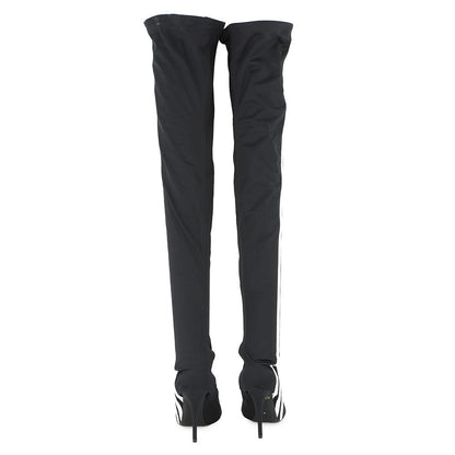 BALENCIAGA Adidas collaboration Knife over-the-knee boots Black/White724074 Polyester Size 37