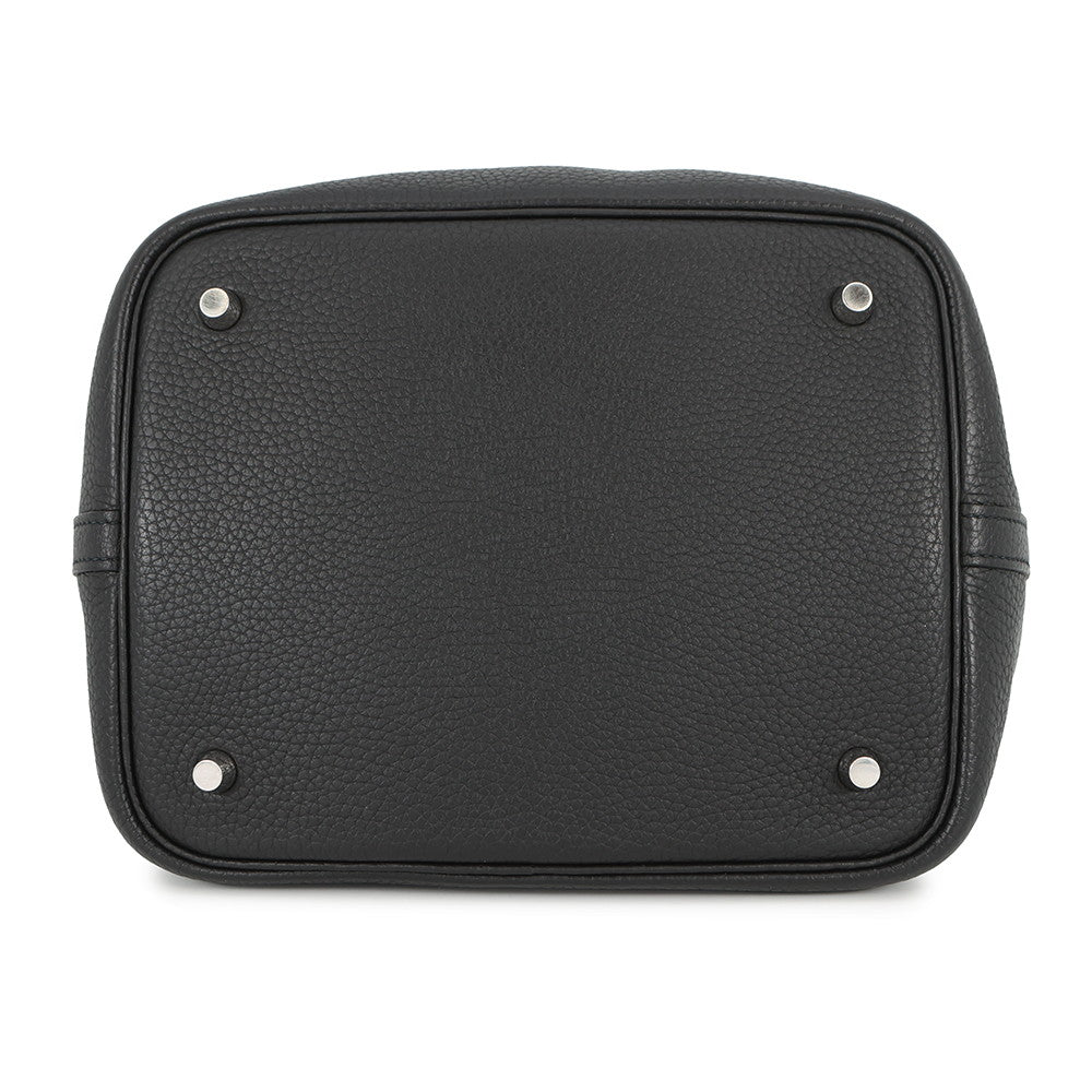 HERMES Picotin Lock Black Taurillon Clemence Size MM