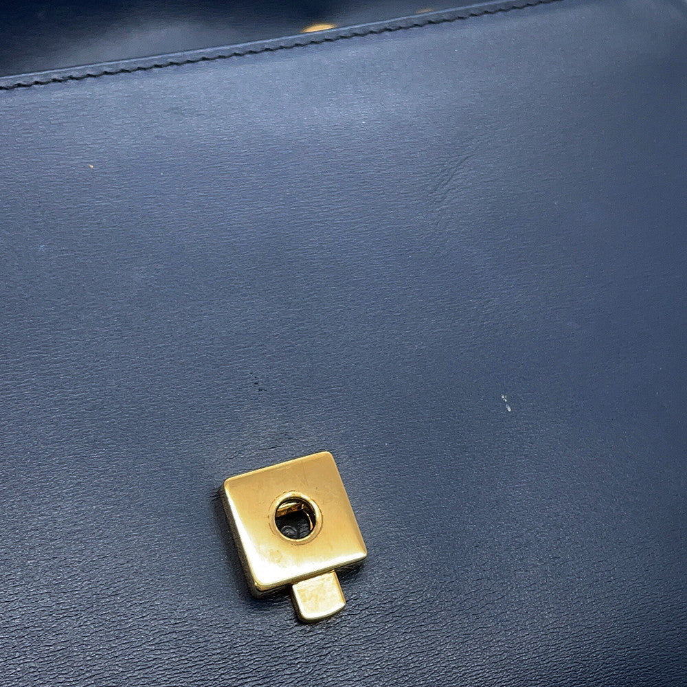 GUCCI Raja ChainShoulder Navy537241 Leather Size Medium