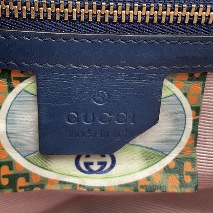 GUCCI Raja ChainShoulder Navy537241 Leather Size Medium
