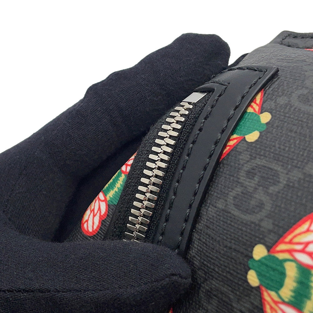 GUCCI GG Supreme Crossbody Bag Bee Black675181 GG Supreme