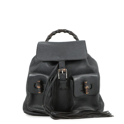 GUCCI Bamboo Backpack Black370833 Leather