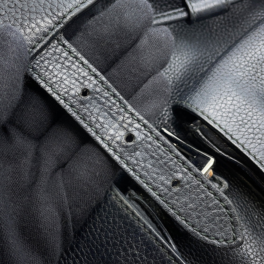 GUCCI Bamboo Backpack Black370833 Leather