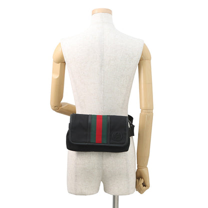 GUCCI Cherie line Crossbody Bag Black181064 Leather Canvas