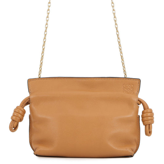 LOEWE Flamenco Clutch Shoulder Bag BrownA411FC6X01 Leather Size Nano