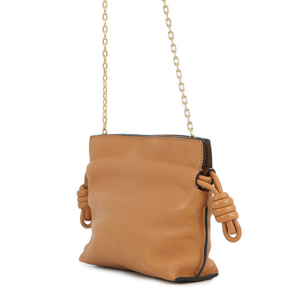 LOEWE Flamenco Clutch Shoulder Bag BrownA411FC6X01 Leather Size Nano