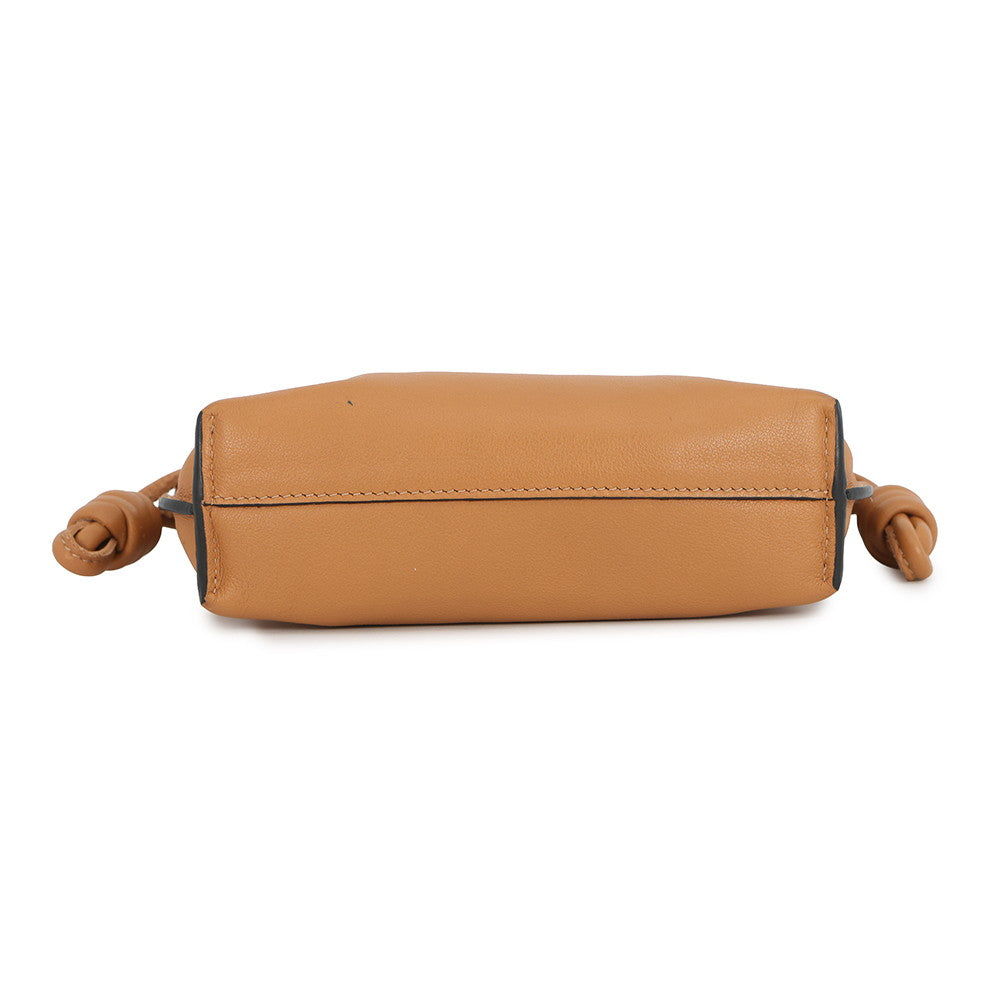 LOEWE Flamenco Clutch Shoulder Bag BrownA411FC6X01 Leather Size Nano