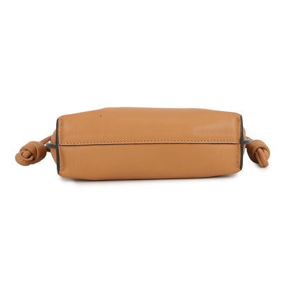 LOEWE Flamenco Clutch Shoulder Bag BrownA411FC6X01 Leather Size Nano