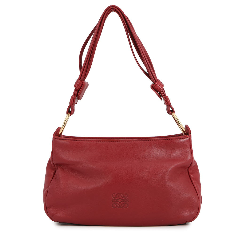 LOEWE Anagram Handbag Red Leather