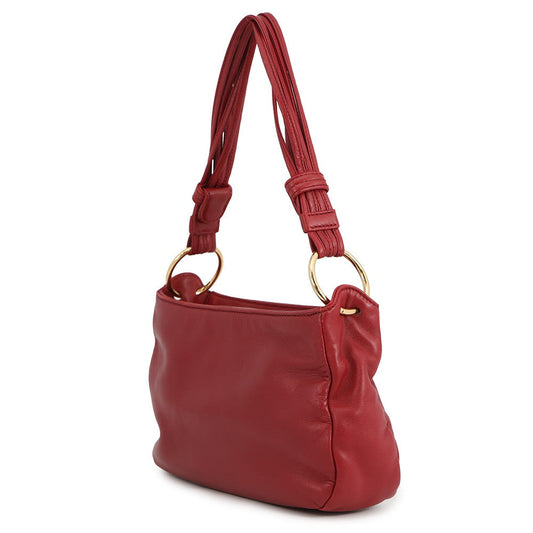 LOEWE Anagram Handbag Red Leather