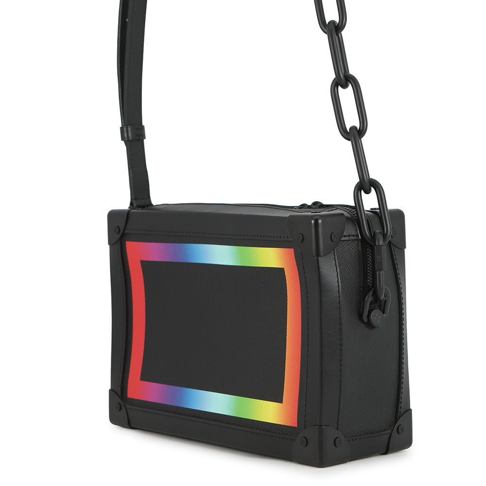 LOUIS VUITTON Soft Trunk Noir/Righe RainbowM30341 Taiga Leather