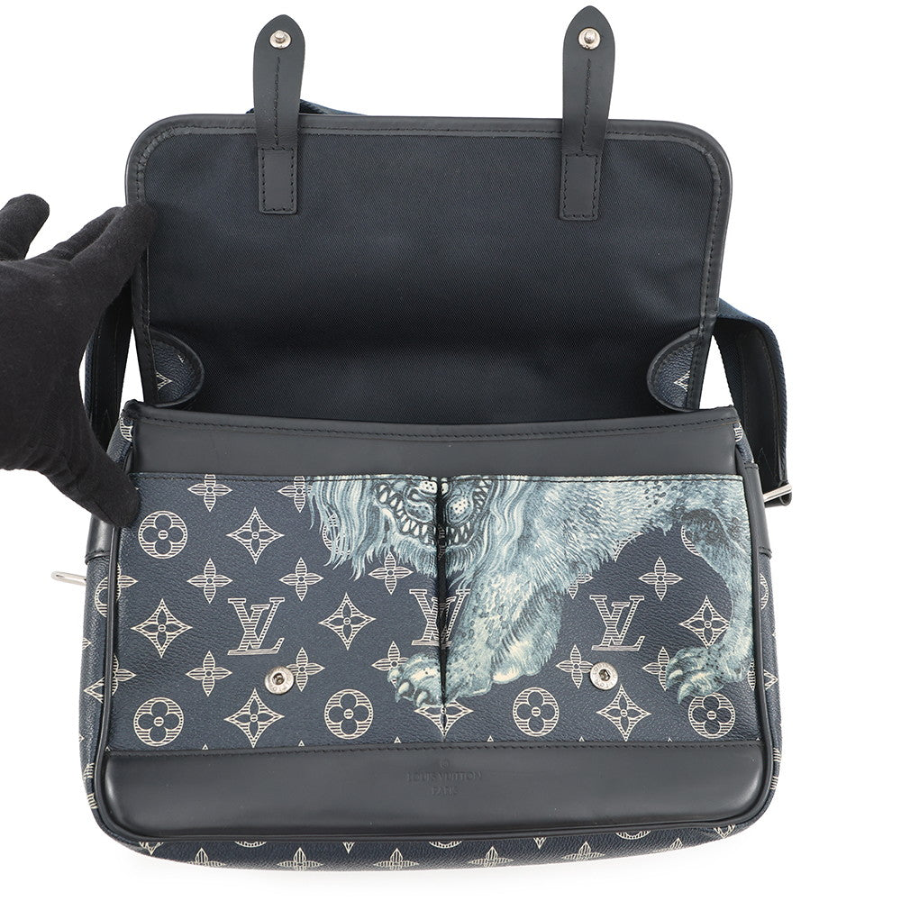 LOUIS VUITTON Messenger NavyM54248 Monogram・Savannah Chapman Brothers Size PM
