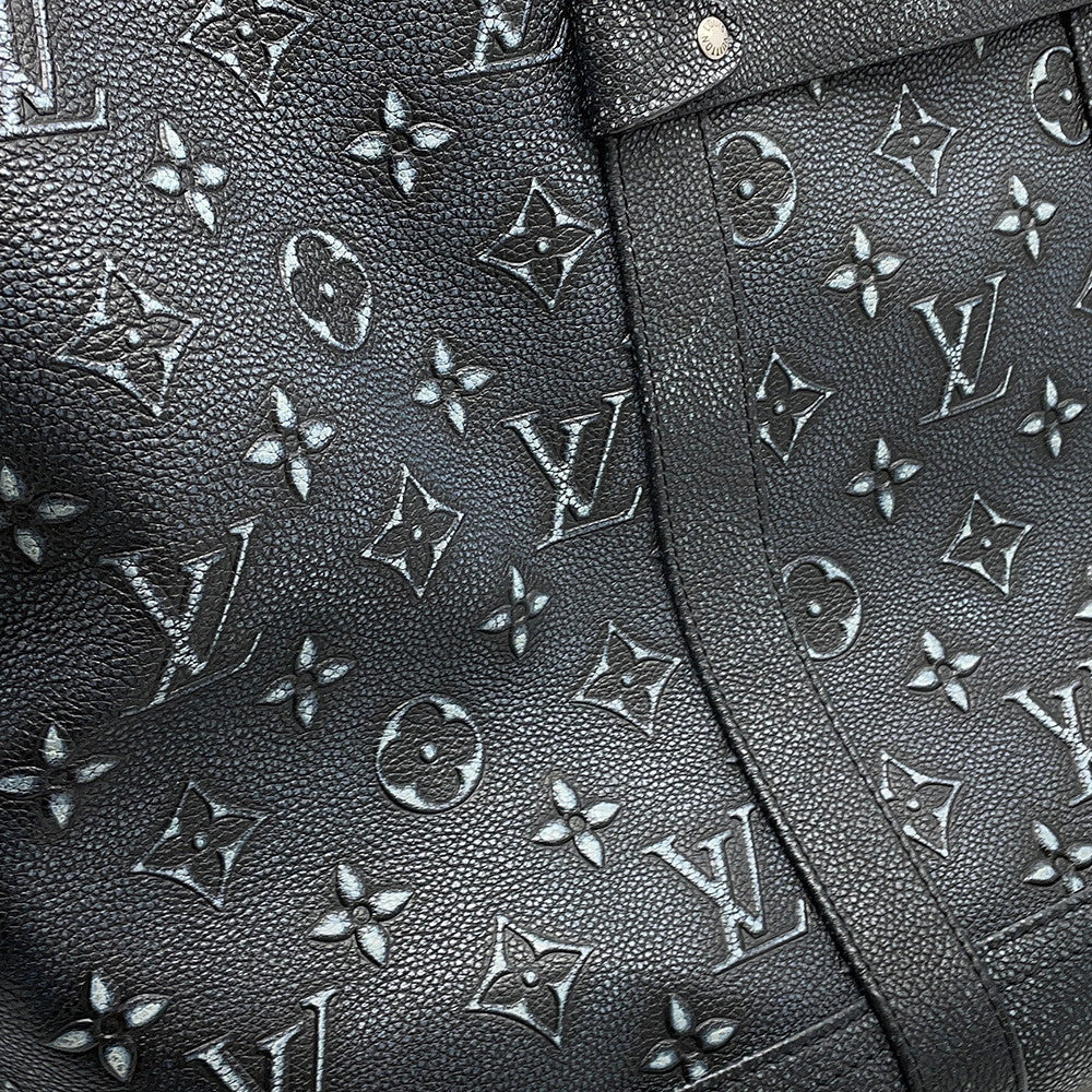 LOUIS VUITTON Trolley tote NoirM21371 Monogram・Pattern CowhideLeather