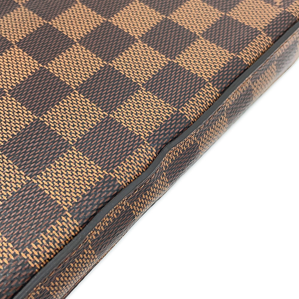LOUIS VUITTON Felicie Pochette RedN40492 Damier Ebene Canvas