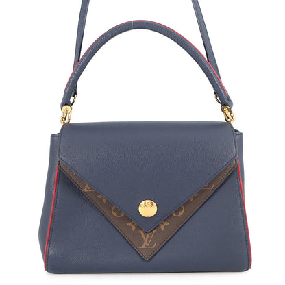 LOUIS VUITTON Double V Blue MarineM55022 Calf Leather Monogram