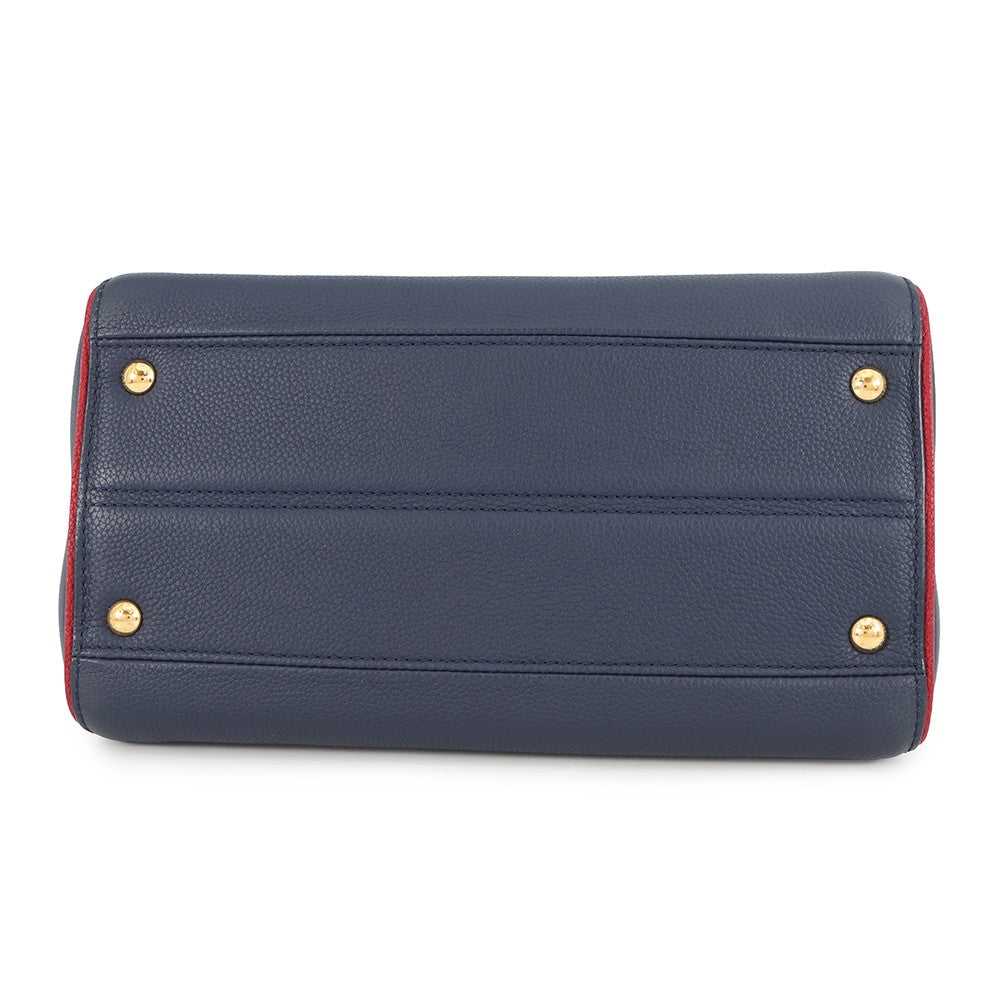 LOUIS VUITTON Double V Blue MarineM55022 Calf Leather Monogram