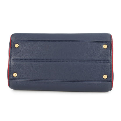 LOUIS VUITTON Double V Blue MarineM55022 Calf Leather Monogram