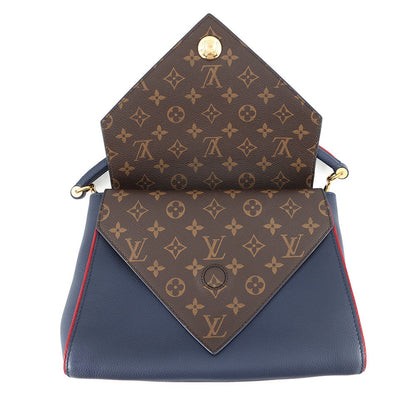 LOUIS VUITTON Double V Blue MarineM55022 Calf Leather Monogram