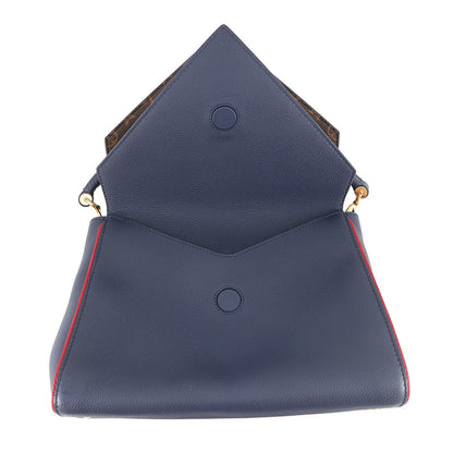 LOUIS VUITTON Double V Blue MarineM55022 Calf Leather Monogram