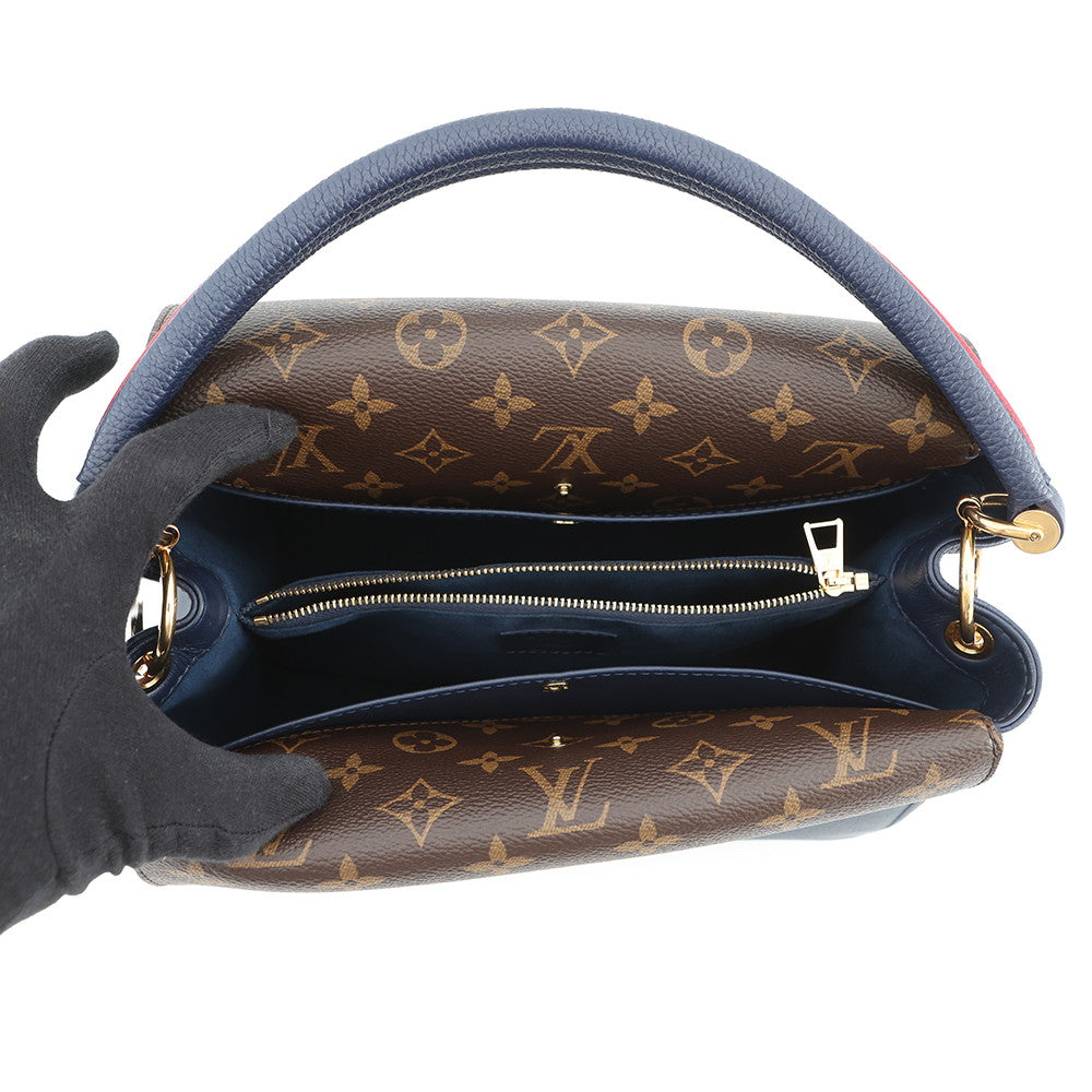 LOUIS VUITTON Double V Blue MarineM55022 Calf Leather Monogram