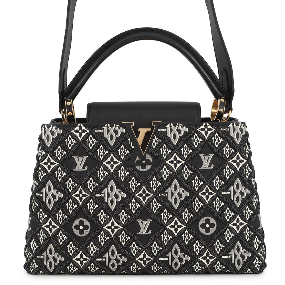 LOUIS VUITTON SINCE1854 Capucines BlackM57358 Calf Leather Size MM