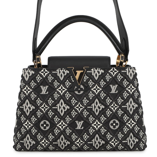 LOUIS VUITTON SINCE1854 Capucines BlackM57358 Calf Leather Size MM
