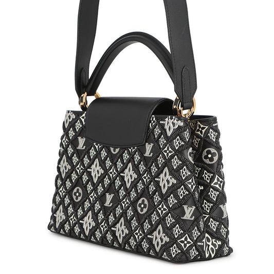 LOUIS VUITTON SINCE1854 Capucines BlackM57358 Calf Leather Size MM