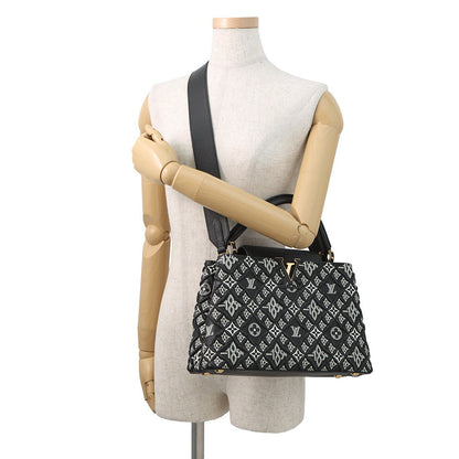 LOUIS VUITTON SINCE1854 Capucines BlackM57358 Calf Leather Size MM