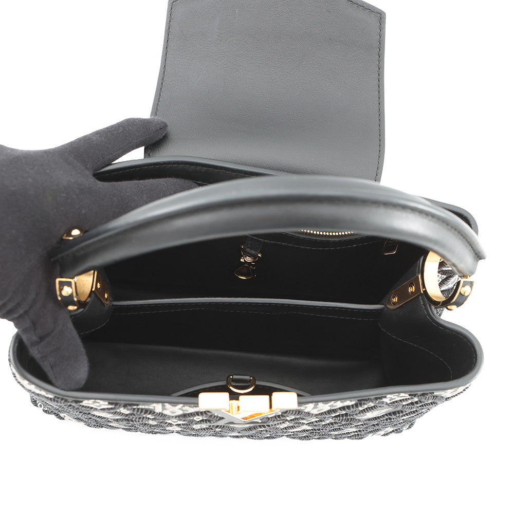 LOUIS VUITTON SINCE1854 Capucines BlackM57358 Calf Leather Size MM