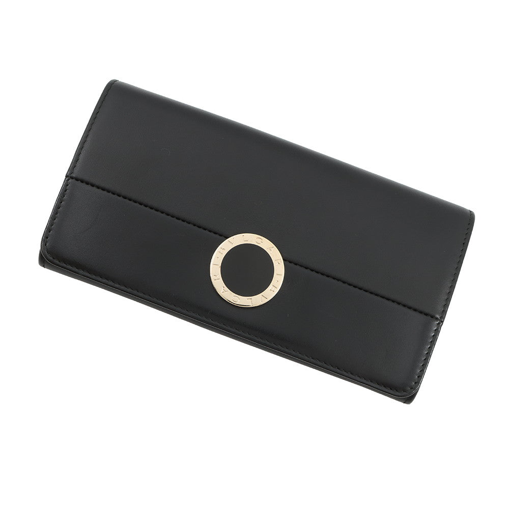 BVLGARI BVLGARIBVLGARI Long Wallet Black284691 Leather