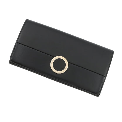 BVLGARI BVLGARIBVLGARI Long Wallet Black284691 Leather