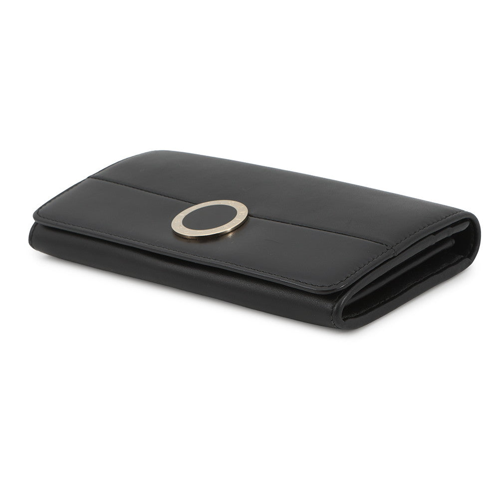 BVLGARI BVLGARIBVLGARI Long Wallet Black284691 Leather