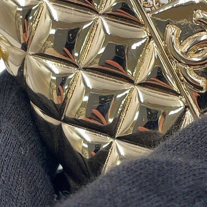 CHANEL Matelasse motif Chain Necklace GoldAB6135 Pearl Metal Leather