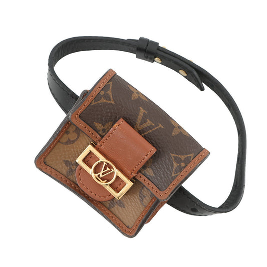 LOUIS VUITTON Bracelet Party Dauphine AirPods Case Brown/NoirM6786A Monogram ・Reverse