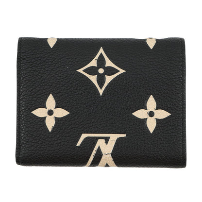 LOUIS VUITTON Portefeuille Victorine Noir/BeigeM80968 Bicolor Monogram Empreinte Leather
