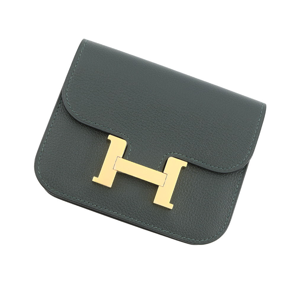 HERMES Constance Slim Vert Fonce/Vert Moyen Evercolor