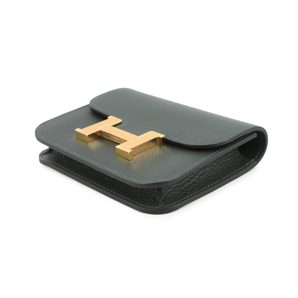 HERMES Constance Slim Vert Fonce/Vert Moyen Evercolor