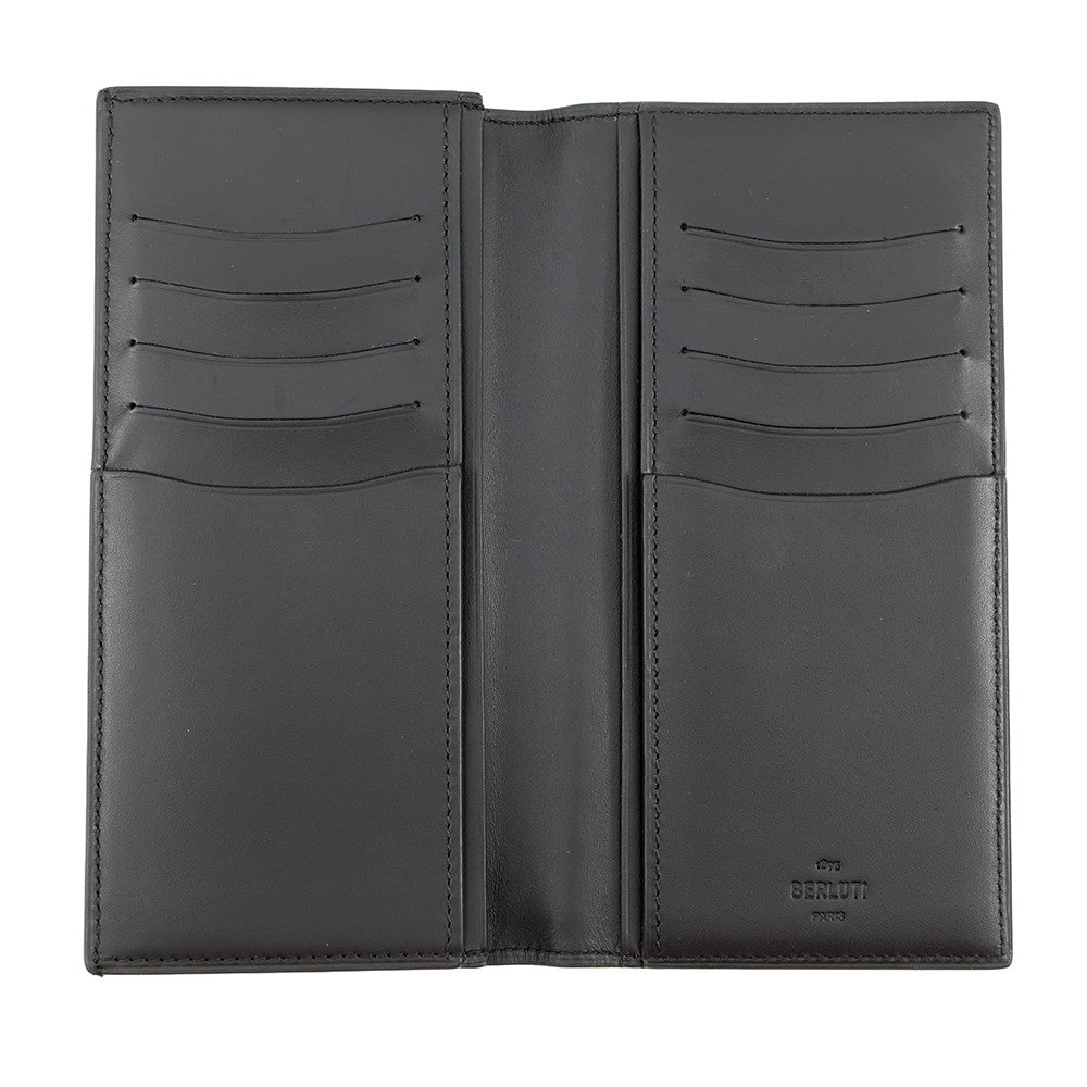 Berluti Calligraphy Espace Flap Long Wallet Brown Leather
