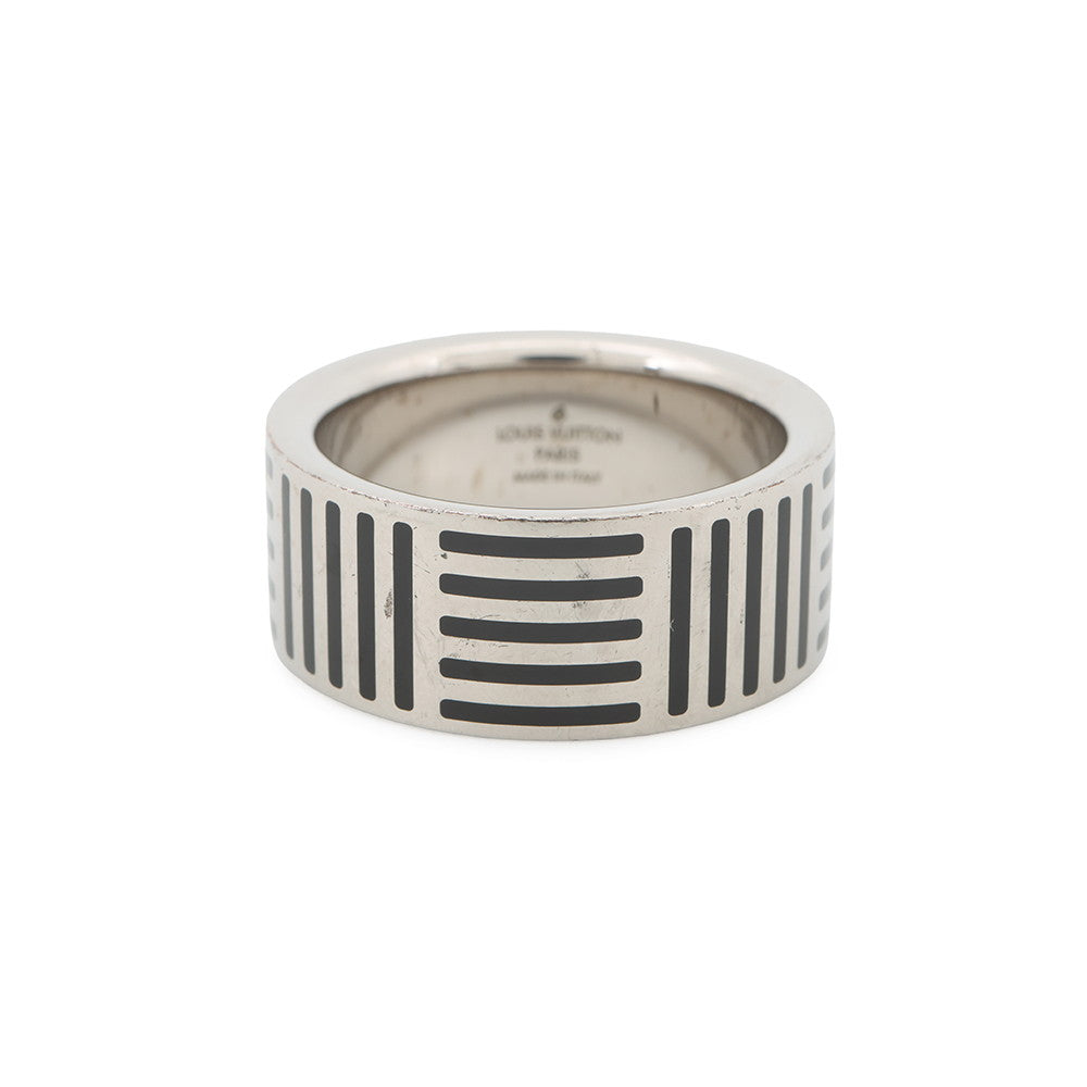 LOUIS VUITTON Bague Damier Colors Ring Size L (Approximately No. 21) SilverM62494 Metal