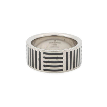 LOUIS VUITTON Bague Damier Colors Ring Size L (Approximately No. 21) SilverM62494 Metal
