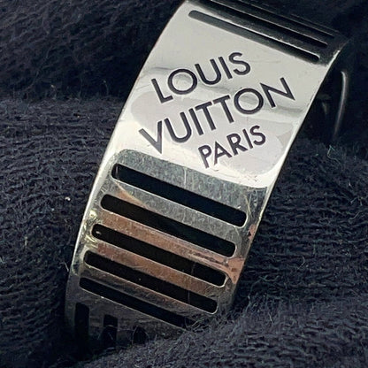 LOUIS VUITTON Bague Damier Colors Ring Size L (Approximately No. 21) SilverM62494 Metal
