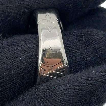 LOUIS VUITTON Signet Ring Monogram Size M (Approximately 20) SilverM62487 Metal