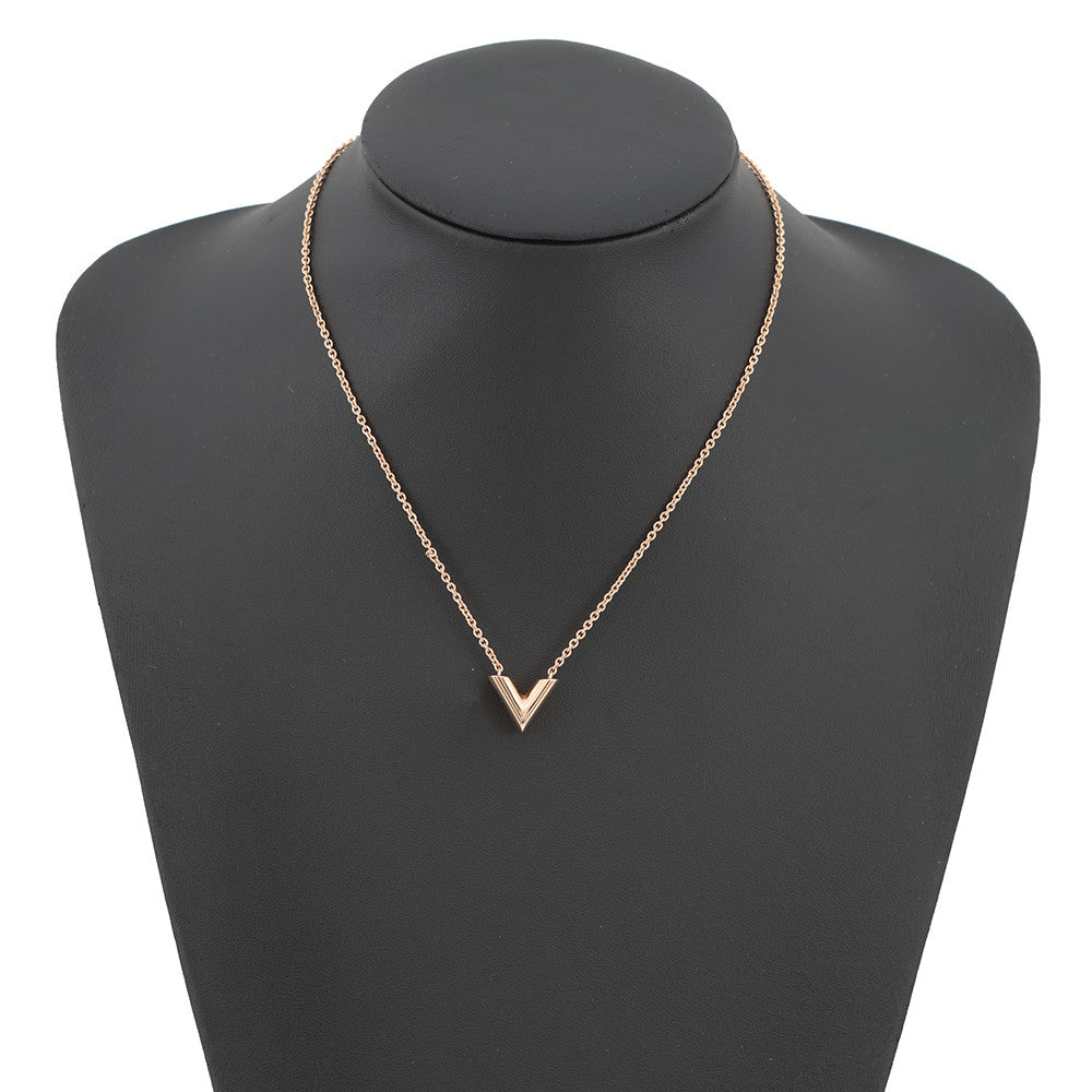 LOUIS VUITTON Collier Essential V Pink GoldM80137 Metal