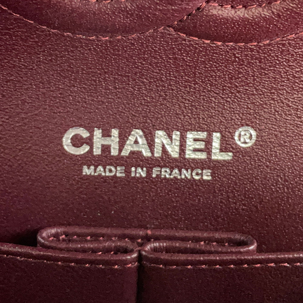 CHANEL Matelasse W Flap ChainShoulder Bag BlackA01112 Caviar Leather Size 25
