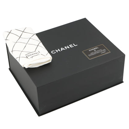 CHANEL Matelasse W Flap ChainShoulder Bag BlackA01112 Caviar Leather Size 25