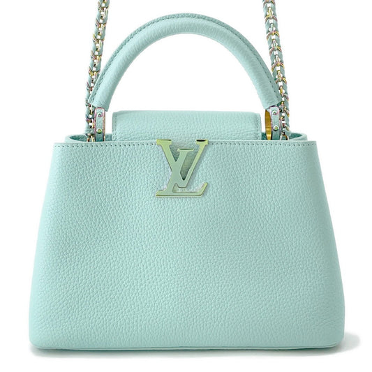 LOUIS VUITTON Capucines Light BlueM22055 Taurillon Leather Size BB
