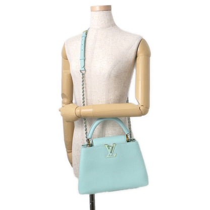 LOUIS VUITTON Capucines Light BlueM22055 Taurillon Leather Size BB
