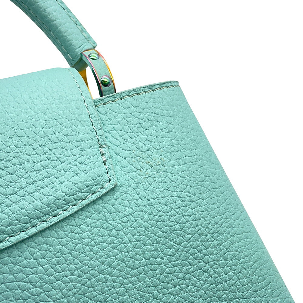 LOUIS VUITTON Capucines Light BlueM22055 Taurillon Leather Size BB