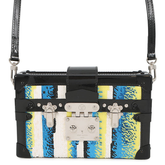 LOUIS VUITTON Petite Malle Noir/Multicolor Patent Leather Sequins