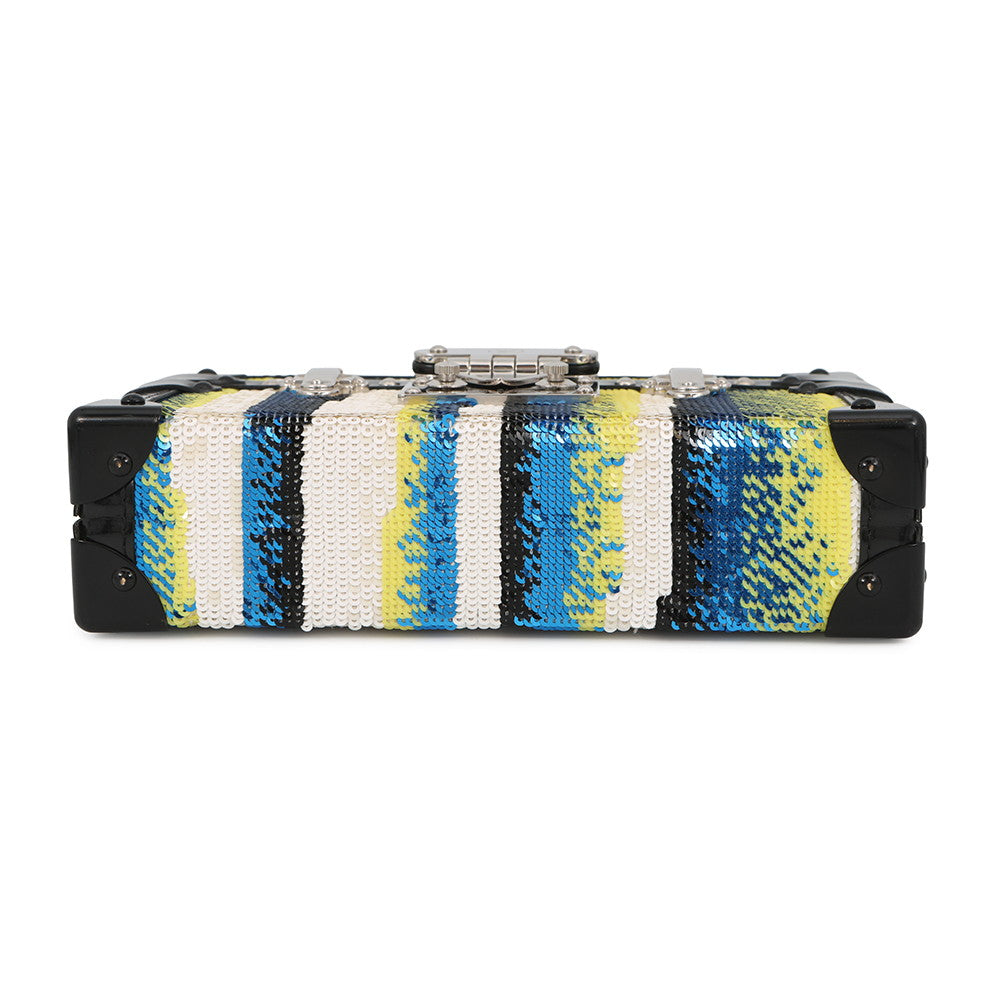 LOUIS VUITTON Petite Malle Noir/Multicolor Patent Leather Sequins
